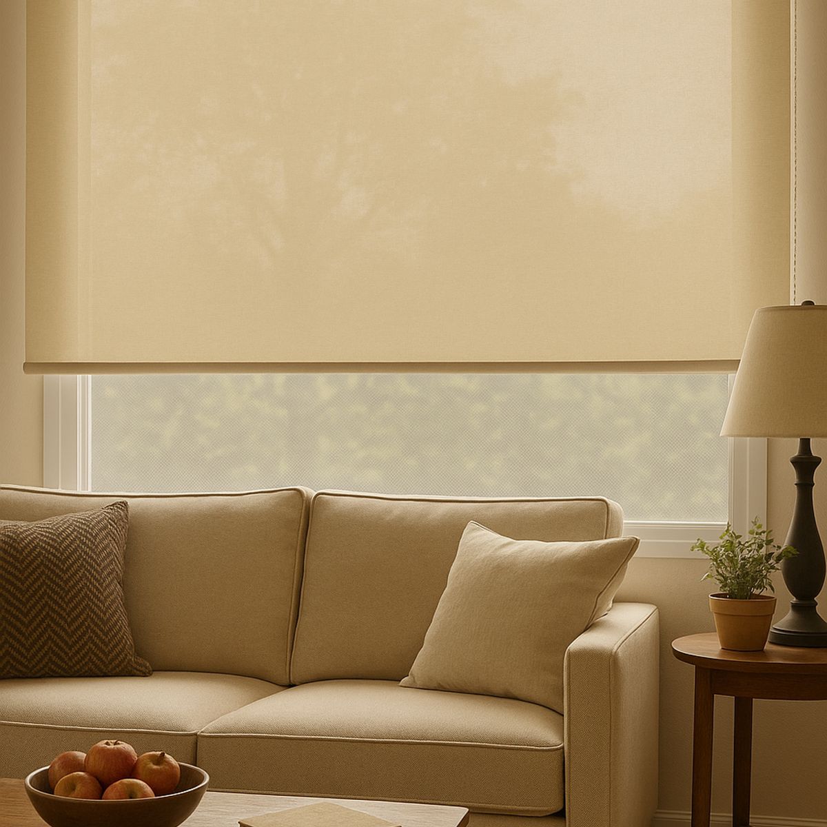 Cortina Roller Sunscreen Color Crudo 120x140 Clems, marca CLEMS CORTINAS - Foto Principal