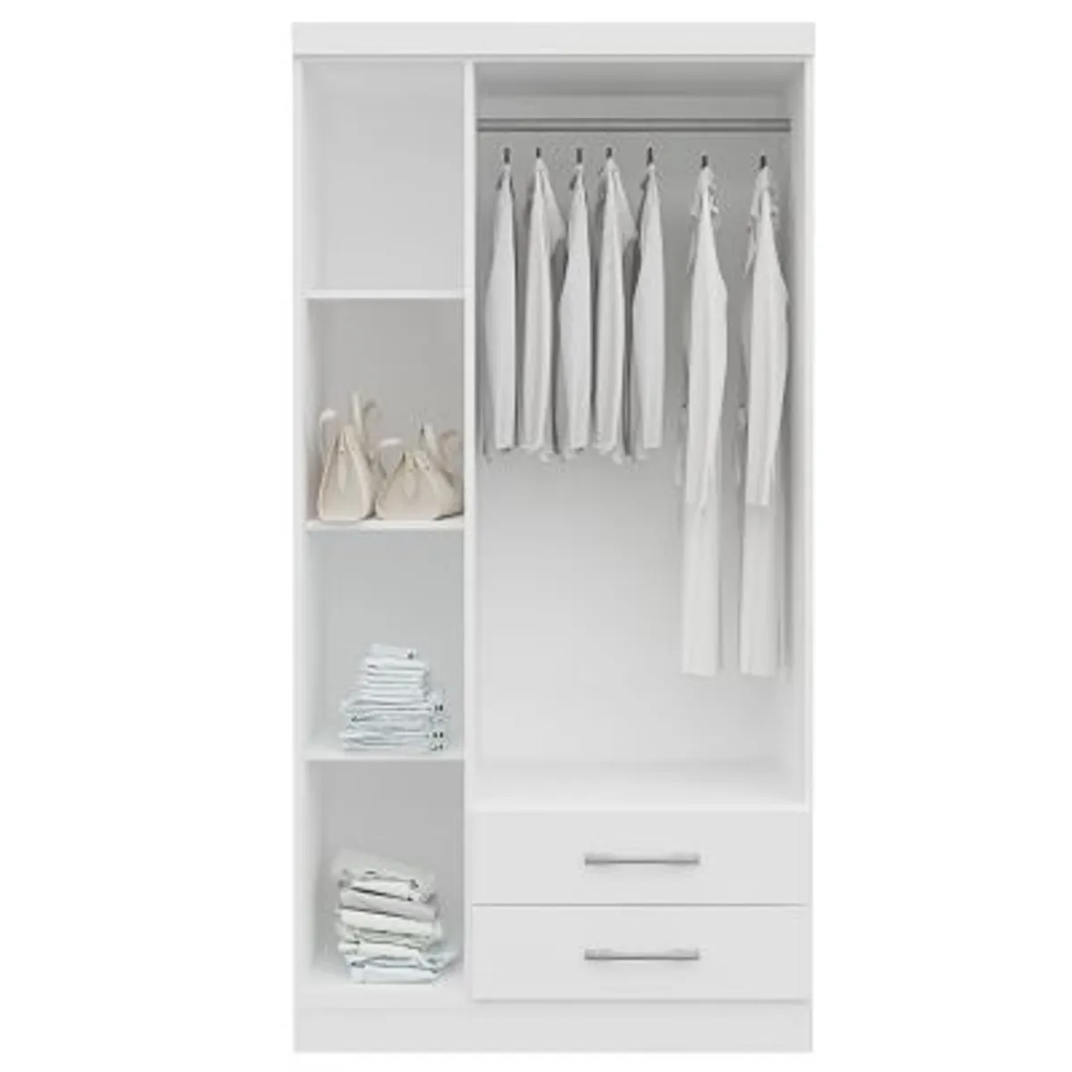 YARDAS - Closet Yardas Leticia Blanco 1x4 3 Puertas 2 Cajones