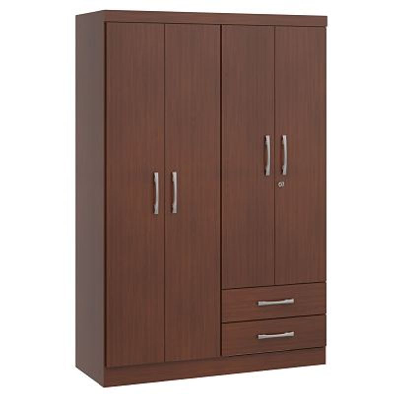 YARDAS - Closet Yardas Josefa Caoba 4 Puertas 2 Cajones