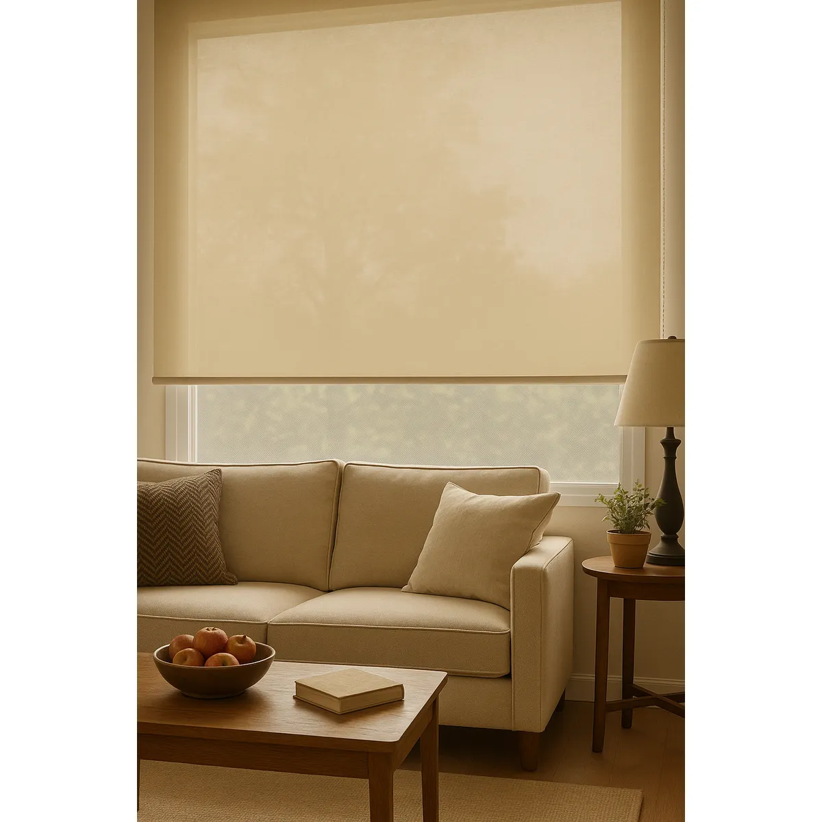 CLEMS CORTINAS - Cortina Roller Sunscreen Color Crudo 135x140 Clems