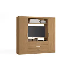 YARDAS - Closet Trinidad Nogal 2 Puertas 3 Cajones Lcd 46"