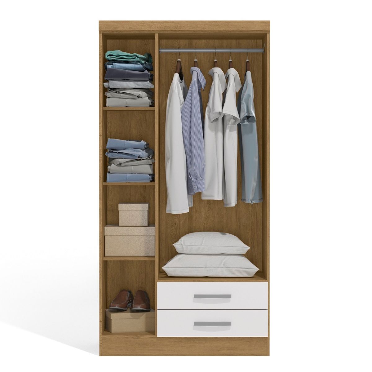 YARDAS - Closet Yardas Leticia Blanco / Angelín 3 Puertas 2 Cajones