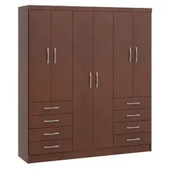 YARDAS - Closet Agustina Caoba 6 Puertas 8 Cajones
