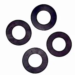 GENERICO - Pack de 4 Gomas Planas Negra de Ajuste para Llave de 1/2"