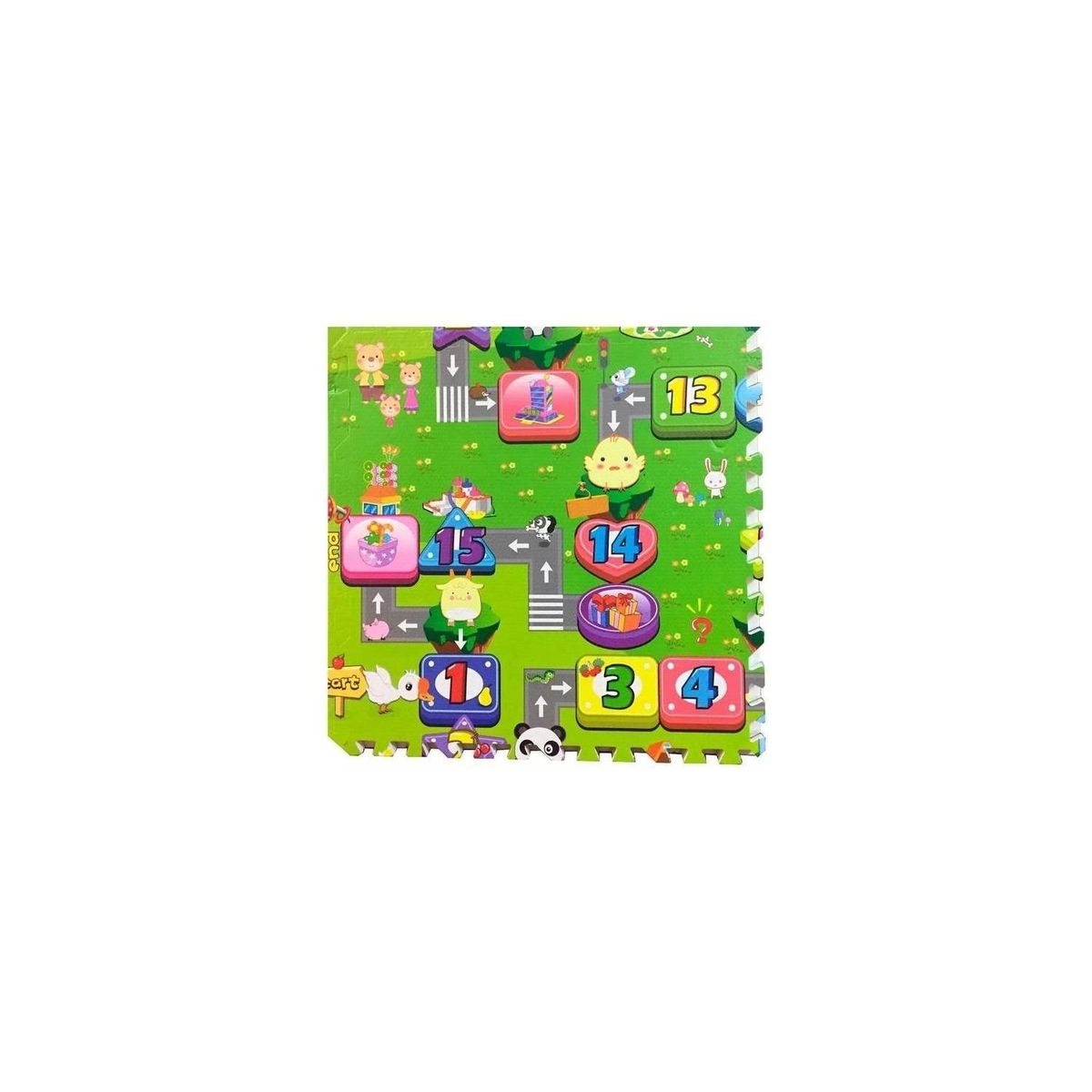 U BUY - Alfombras Piso Goma Eva Estampado Set 4 Cuadros 60x60cm