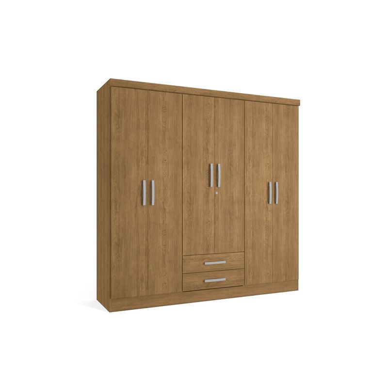 YARDAS - Closet Yardas Isabela Nogal 6 Puertas 2 Cajones