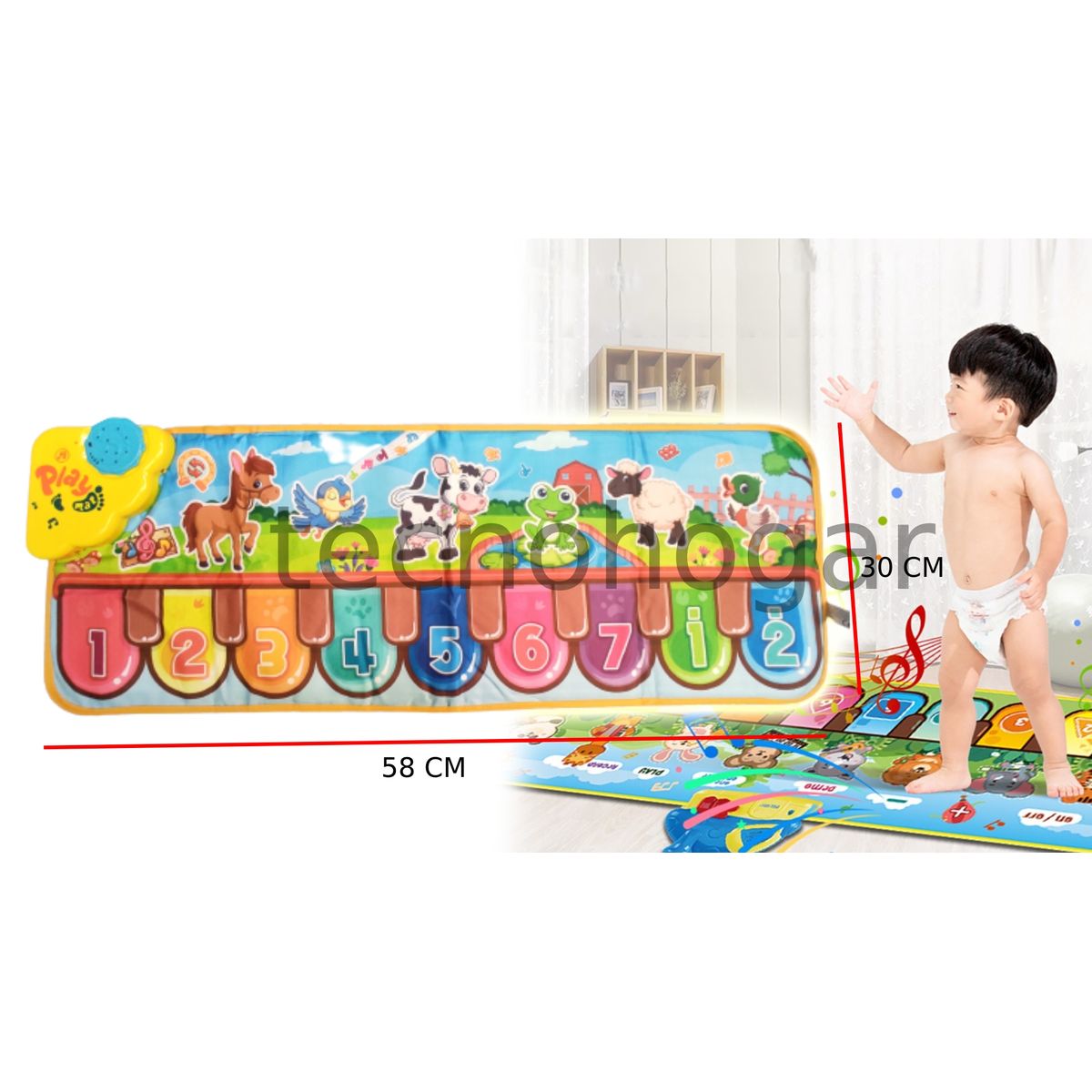 GENERICO - Mat Piano Para Niños Musical Piano Music Animal