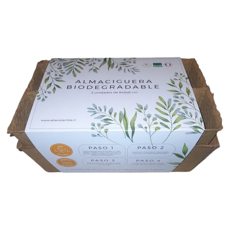 ALTAVISTA - Almaciguera Biodegradable 2 uni 6x8x8 cm