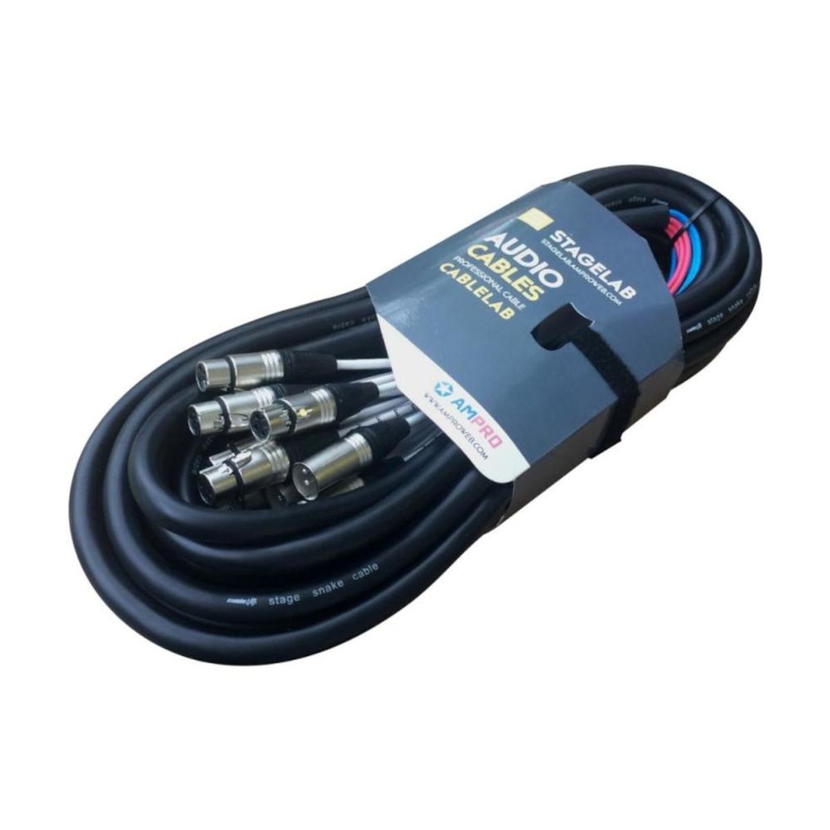 STAGELAB - Snake Multipar 8 canales 15 mt Stagelab CLSN-8XMXF15 - Negro