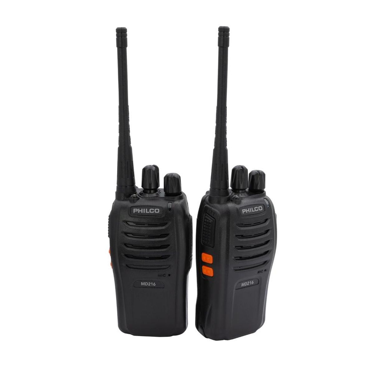PHILCO - KIT RADIOTRANSMISORES PORTÁTIL 2 VÍAS, ALCANCE 16KM, PHILCO COLOR NEGRO
