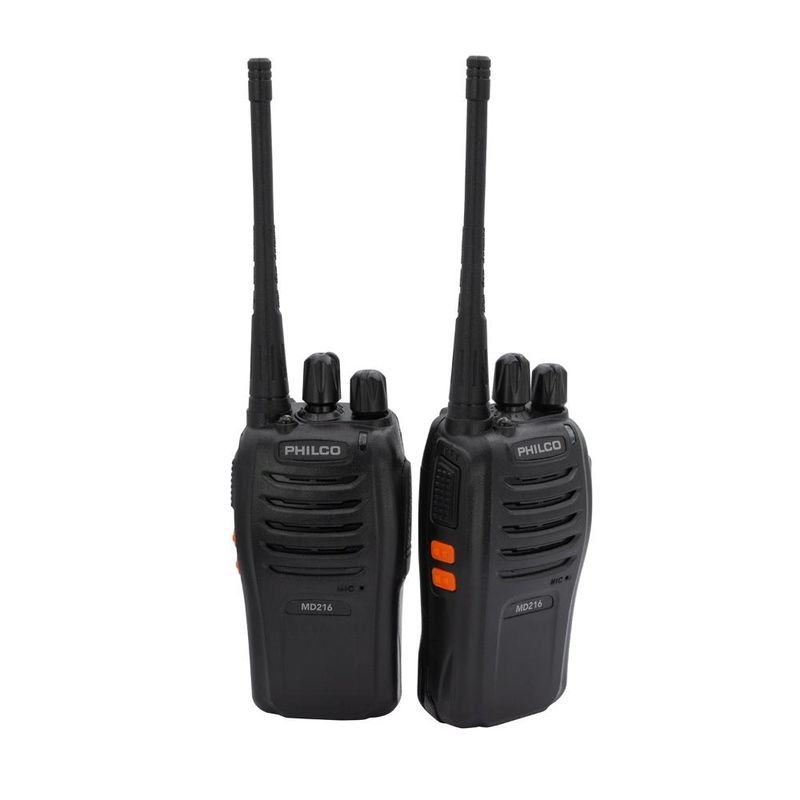 PHILCO - KIT PAR RADIOTRANSMISORES PORTATIL INCLUYE MANOS LIBRES - Blanco