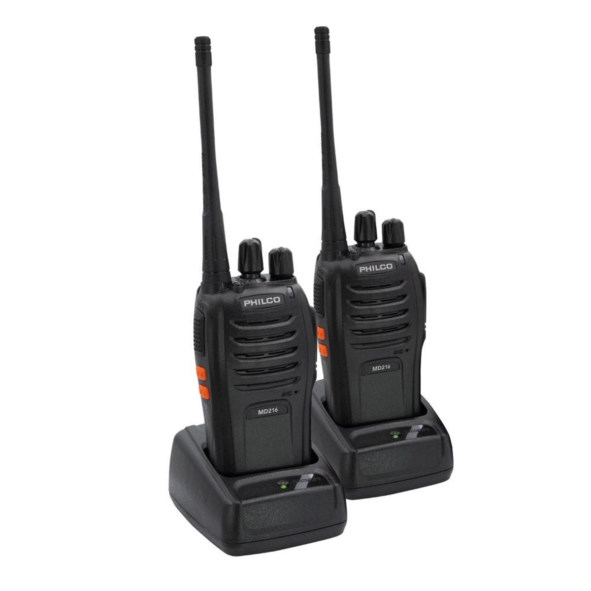 PHILCO - KIT RADIOTRANSMISORES PORTÁTIL 2 VÍAS, ALCANCE 16KM, PHILCO COLOR NEGRO