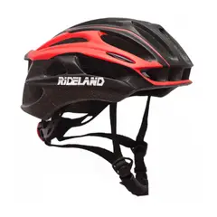 RIDELAND - Casco De Bicicleta Ruta Black Red ML Rojo