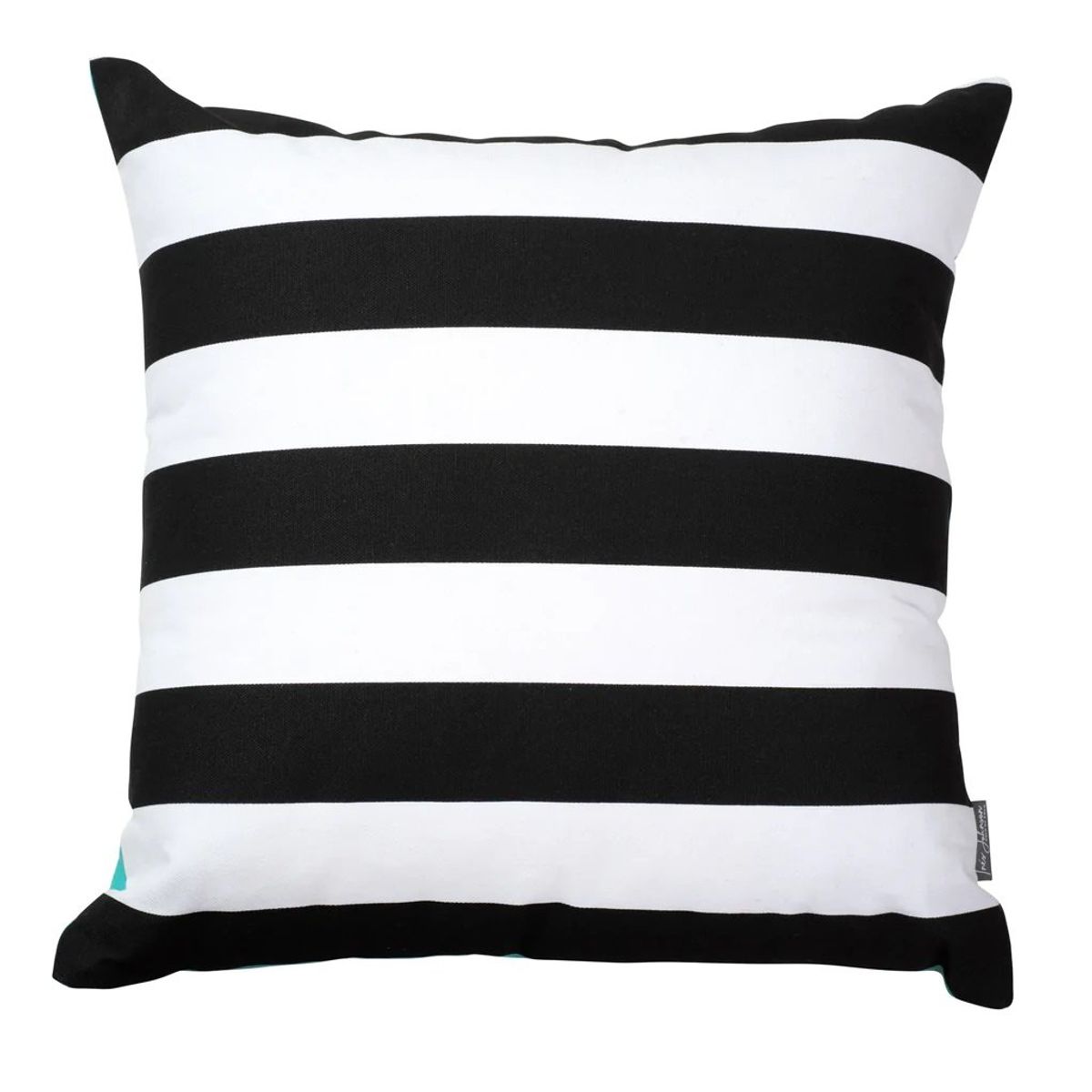 INES JOHNSON - Cojín 50x50cm blanco/negro listado Inés Johnson Mimbral