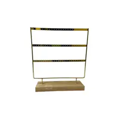 IMPORTCLICK - Joyero Exhibidor 36 Pares Aros Madera Y Metal