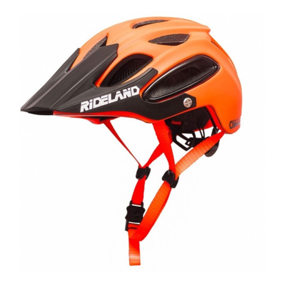 RIDELAND - Casco De Bicicleta Rideland All-track Mtb Imán Negro Naranja  L