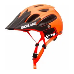 RIDELAND - Casco De Bicicleta All-track Mtb Imán Negro Naranja M