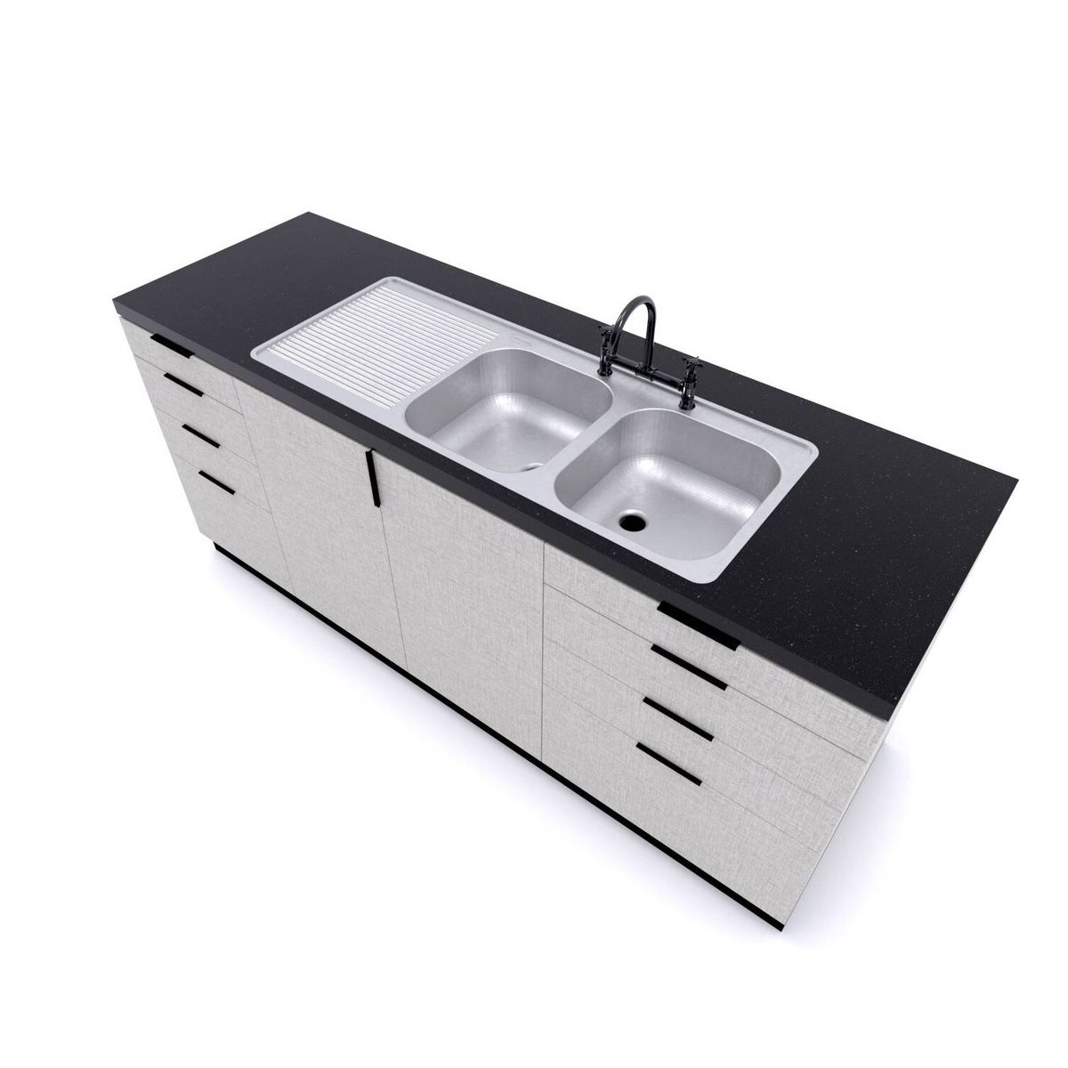 SPLENDID - Lavaplatos sobreponer 1200x500 comb izquierdo