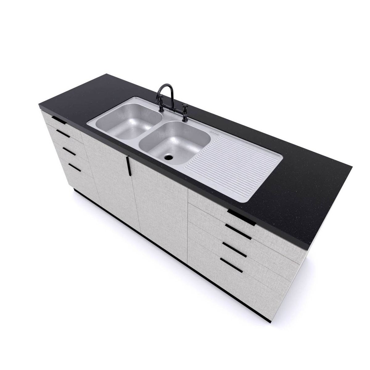 SPLENDID - Lavaplatos sobreponer 1200x500 comb derecho