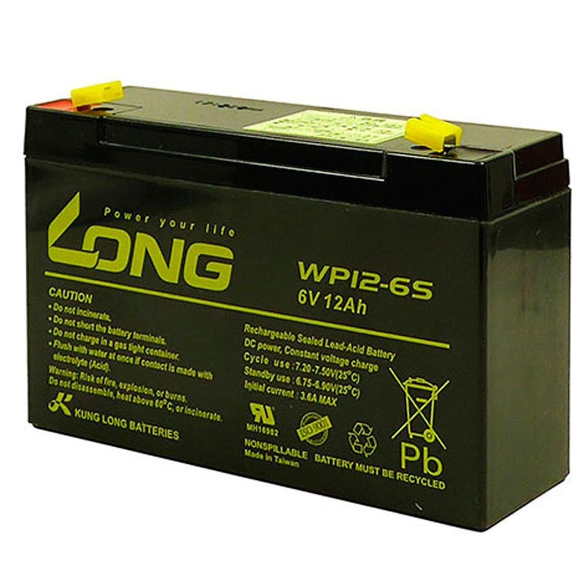LONG - BATERIA 6V 12AH LONG