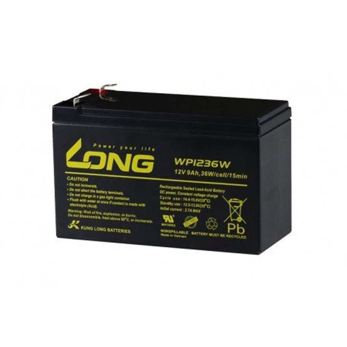 LONG - BATERIA 12V 36A CICLO PROFUNDO LONG
