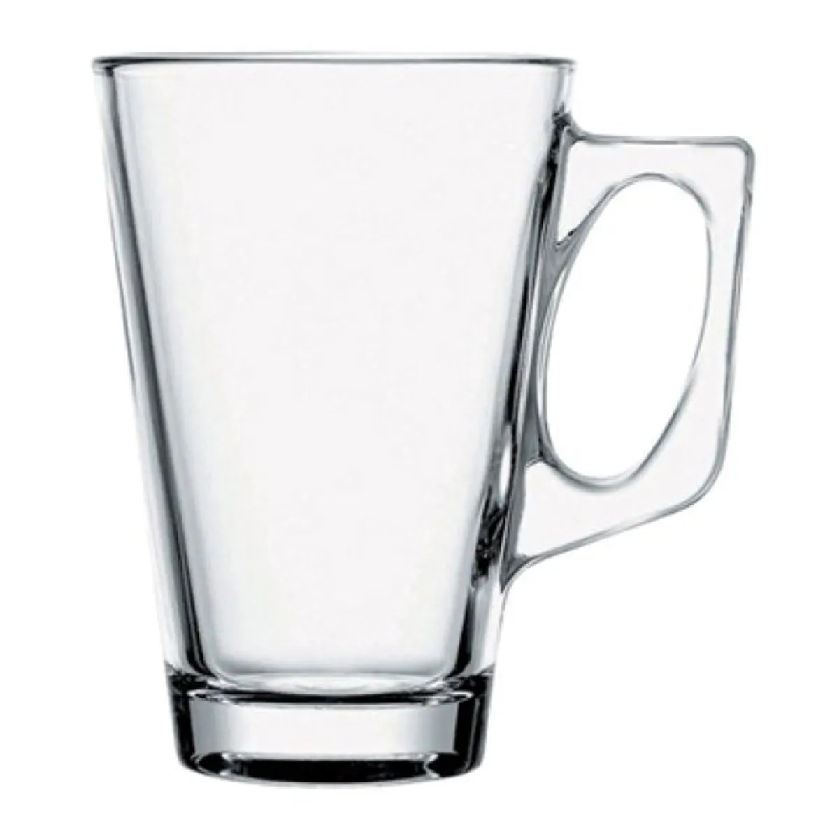 PASABAHCE - taza Vidrio Con Asa Café Templado Vela 250cc