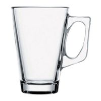Taza Vidrio Con Asa Café Templado Vela 250cc
