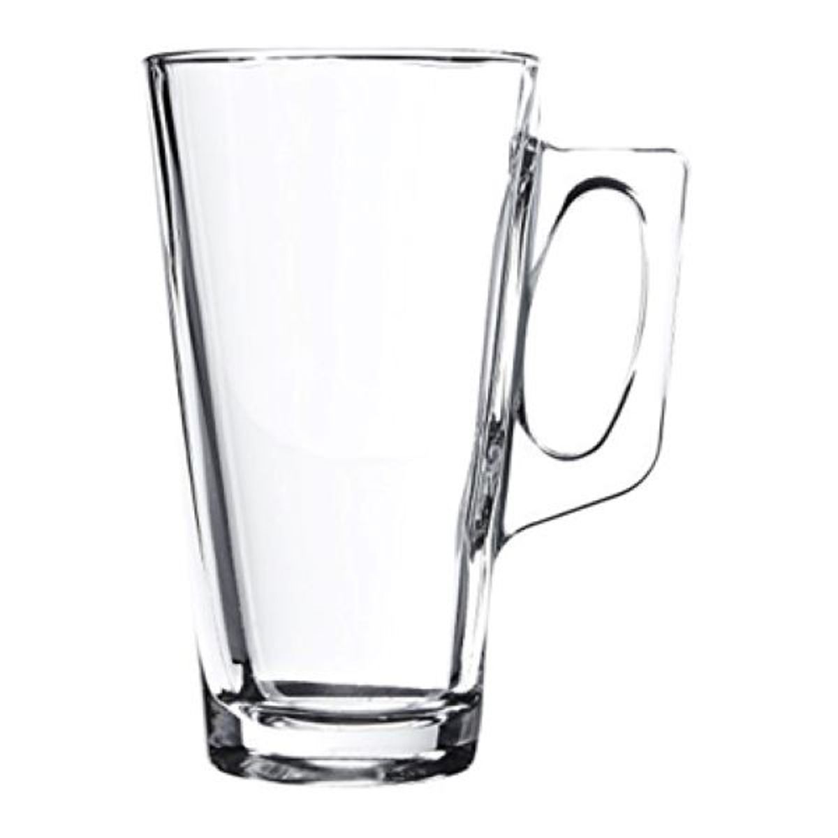 PASABAHCE - Taza Vidrio Con Asa Café Templado Vela 385cc