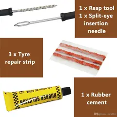 GENERICO - Kit herramientas reparación llanta herramienta de reparación