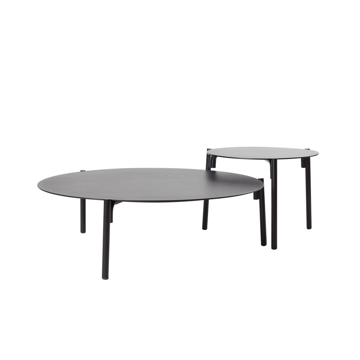 BOKAN - Juego de Mesas Terraza Oporto Negras