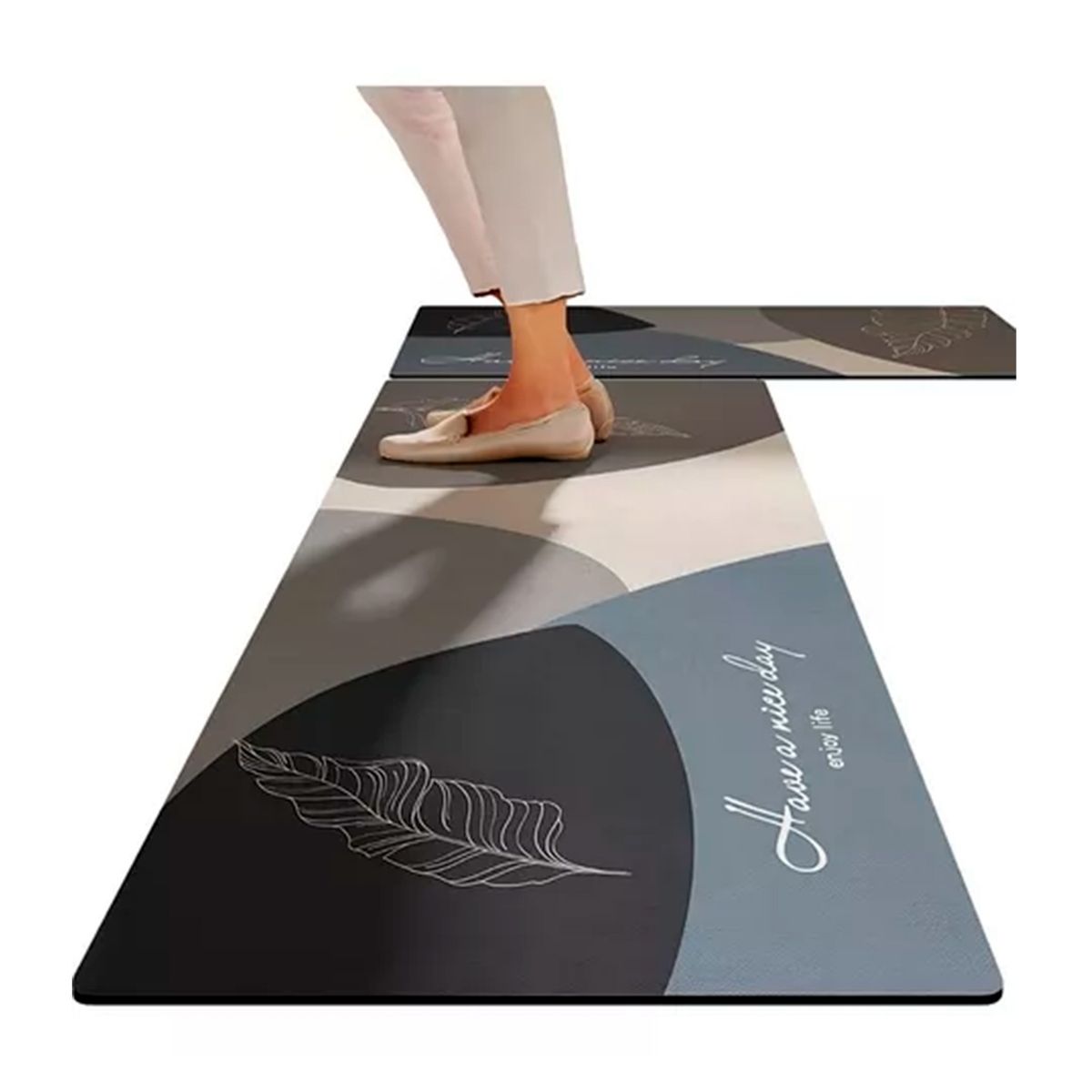 GENERICO - Set 2 Alfombra 40x120 Y 40x60 Cm Cocina Piso Antideslizante