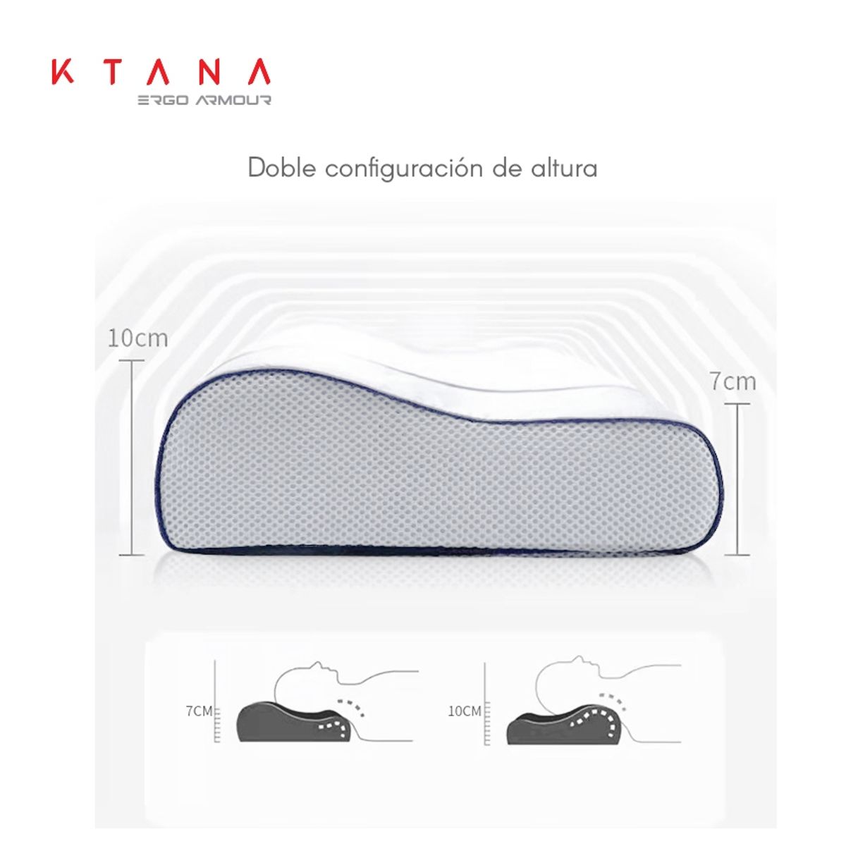 KTANA - Almohada Cervical Ergo Armour Memory Foam