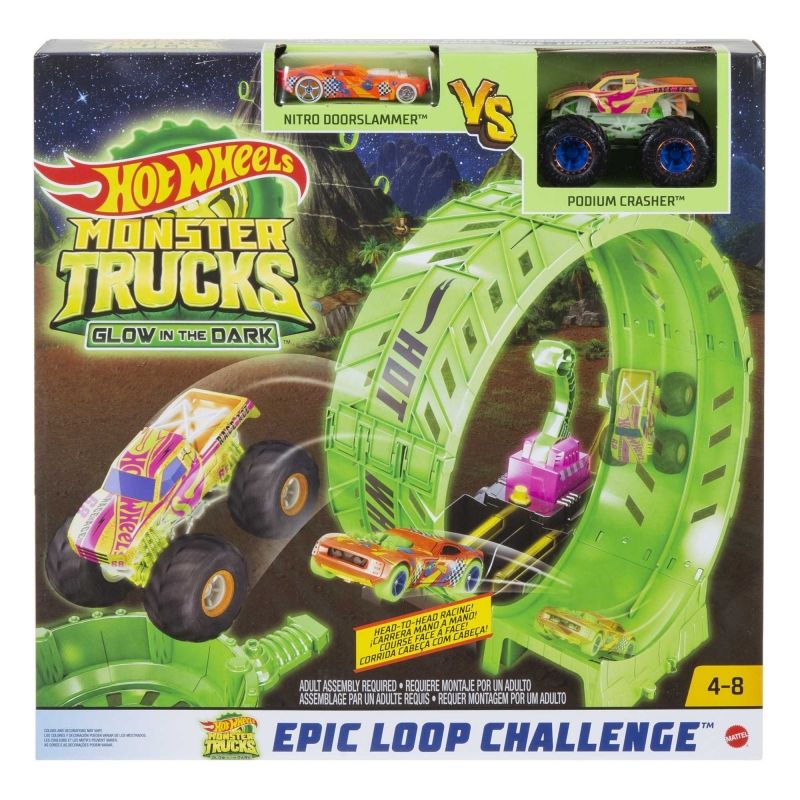 MATTEL - MATTEL HBN02 HOT WHEELS MONSTER TRUCKS GLOW IN THE DARK EPIC