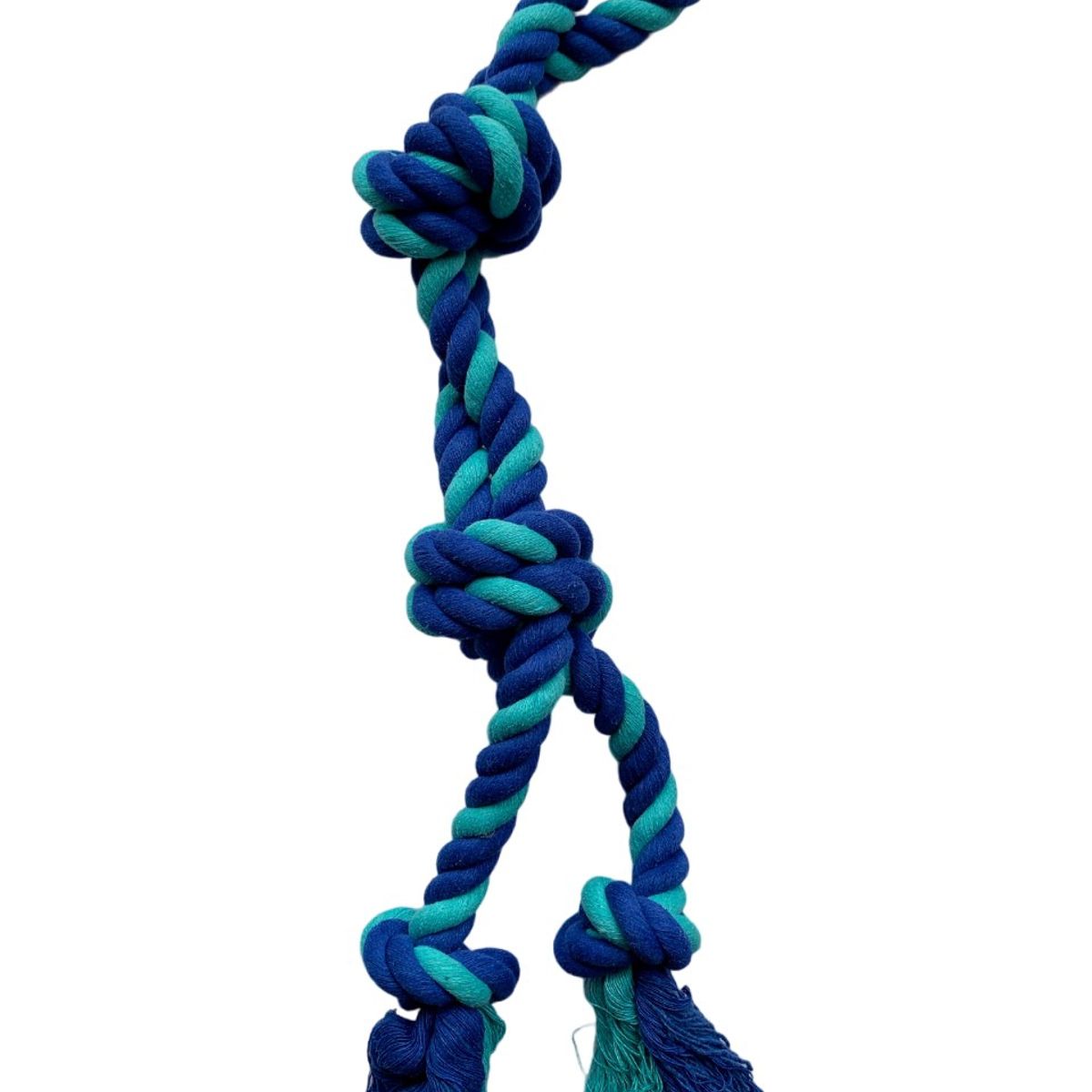 GENERICO - Juguete de Cuerda Mordedor para perros 52cm- Azul