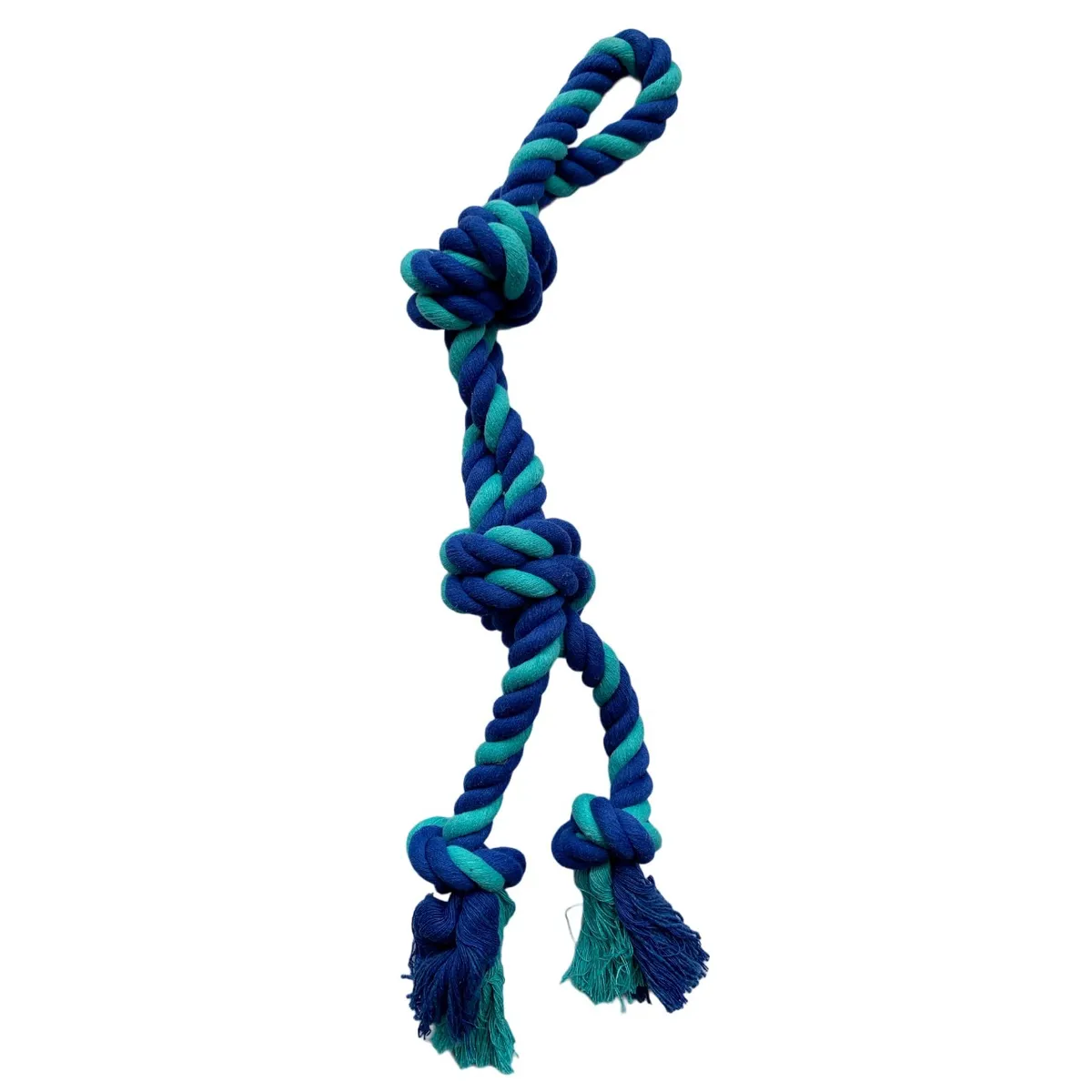 GENERICO - Juguete de Cuerda Mordedor para perros 52cm- Azul