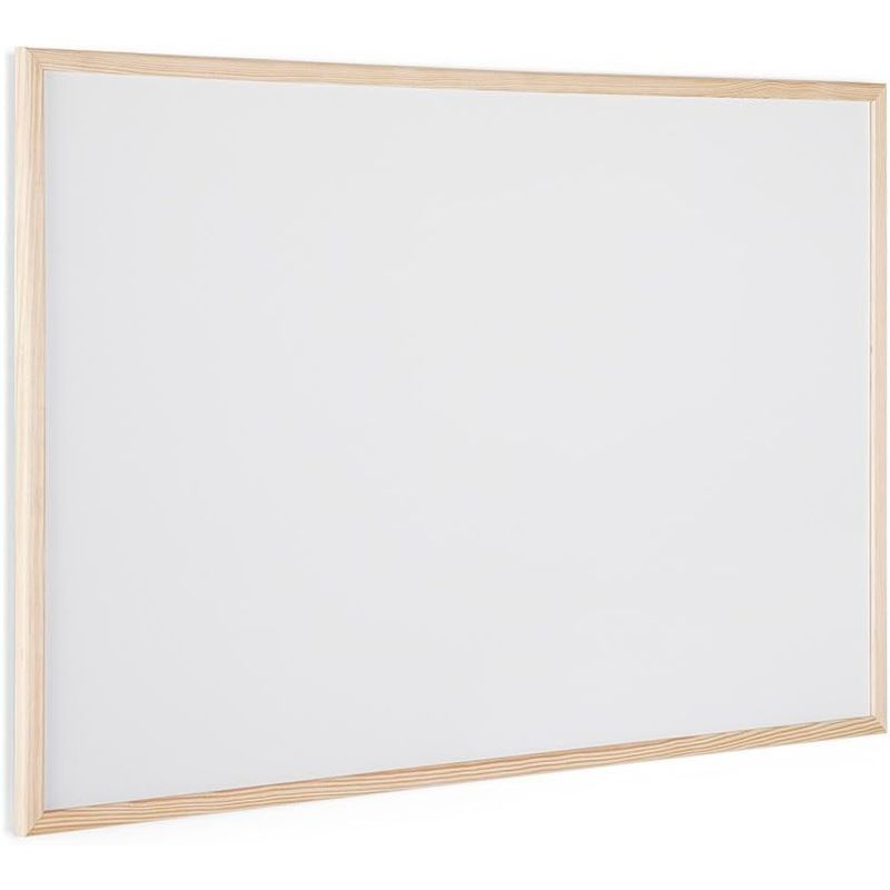 GENERICO - Pizarra Blanca con Marco de Madera 60x90cm