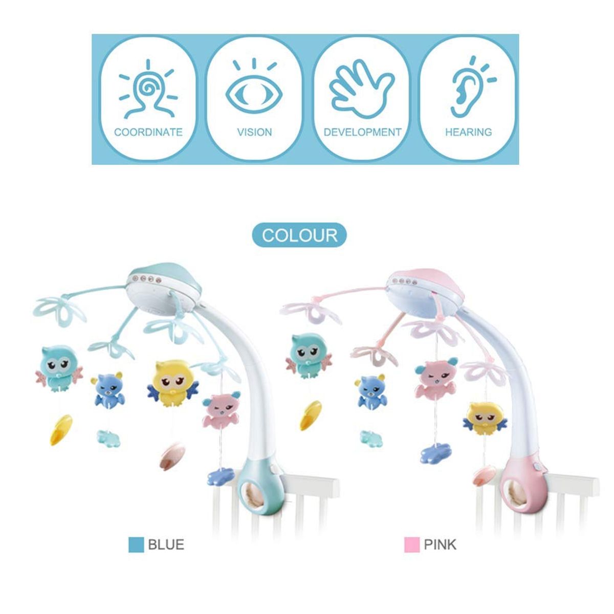 KISS - MOVIL MUSICAL Y PROYECTOR CELESTE KISSBABY