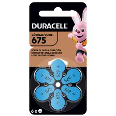 DURACELL - PILA AUDIFONO DUR675 BLISTER X6