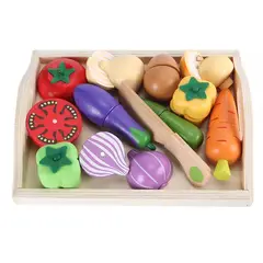 PELLITOS - SET DE VERDURAS DIDACTICO DE MADERA DE 13 PIEZAS