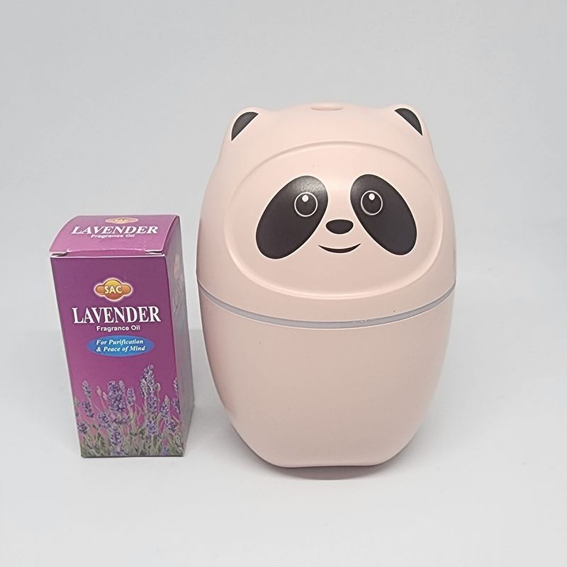 GENERICO - Humidificador Ultrasonico Panda 220ml Mas 1 ESENCIA