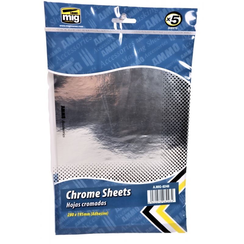 GENERICO - AMMO MIG JIMENEZ AMIG8248 CHROME SHEETS 280X195 MM