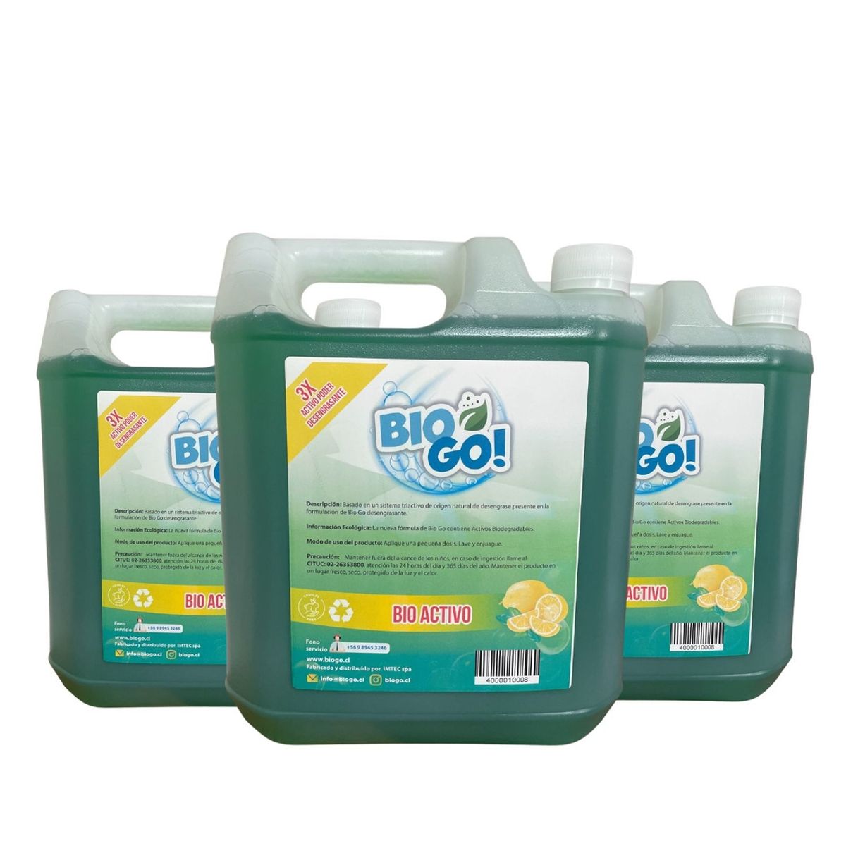 DBLUE - Lavaloza BioGo 3X Bio Activo 5 Litros Pack 3 Unidades DBLUE