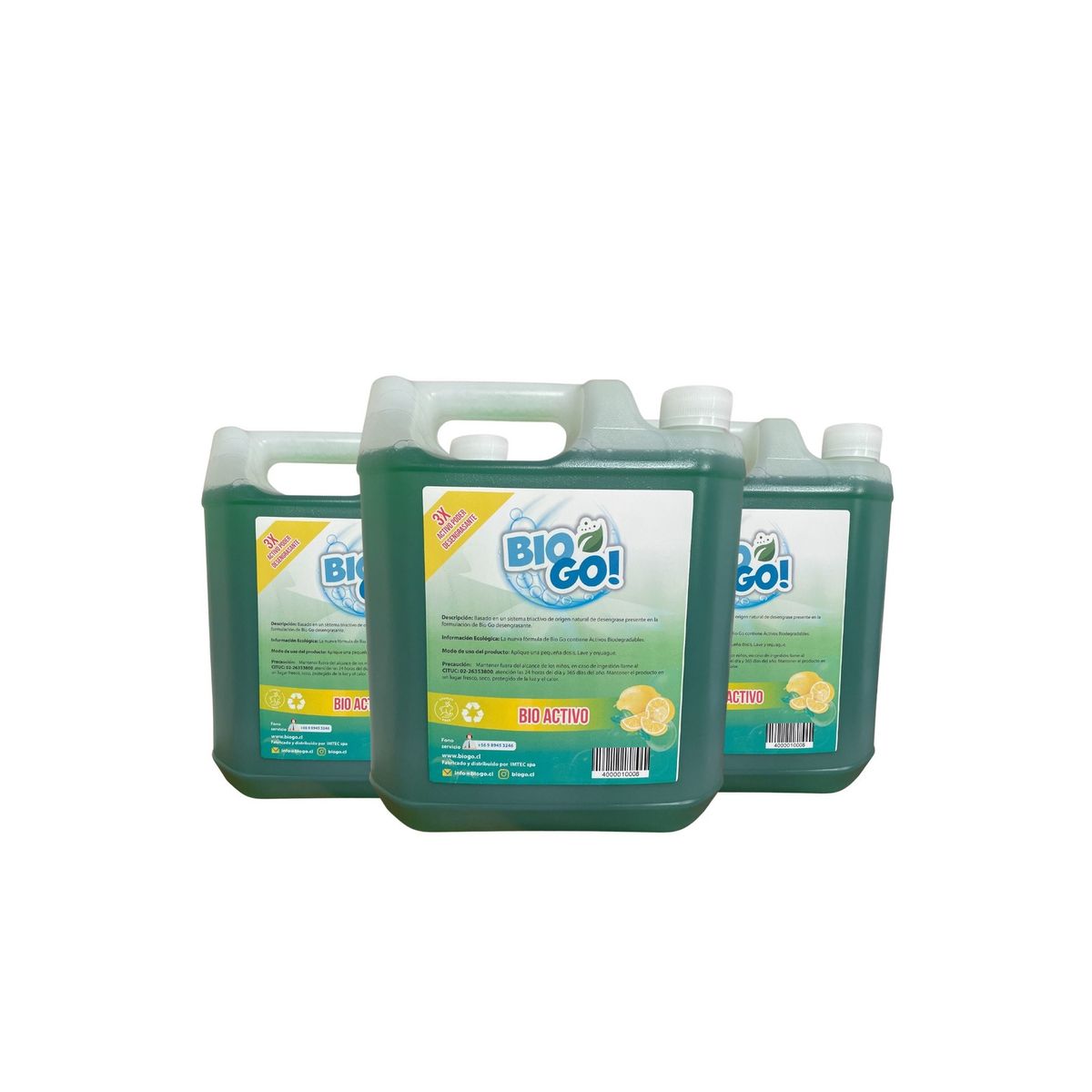 DBLUE - Lavaloza BioGo 3X Bio Activo 5 Litros Pack 3 Unidades DBLUE