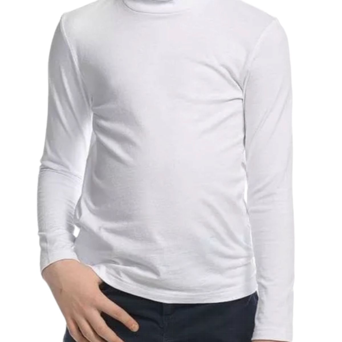 AGW - Pack 3 Beatle Blancos Juvenil 100% Algodón Manga Larga