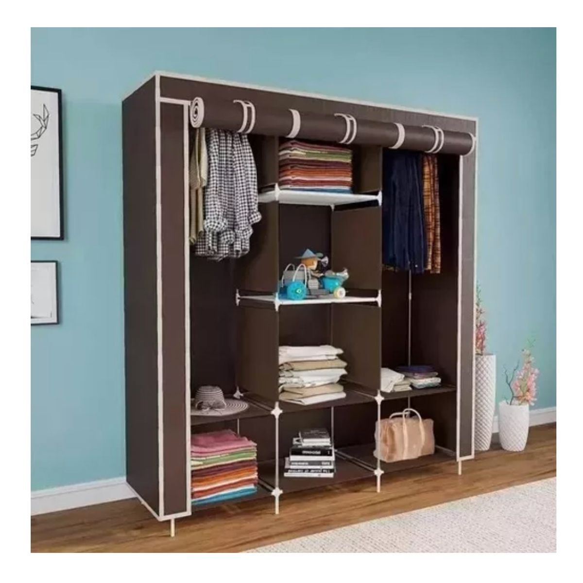 GENERICO - Closet Guarda Ropa Armable Ropero Grande 130cmx45cmx170cm