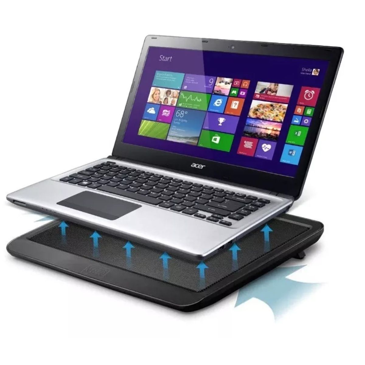 GENERICO - Base Enfriadora Notebook Ventilador Para Notebook Usb Mesa PACKX2