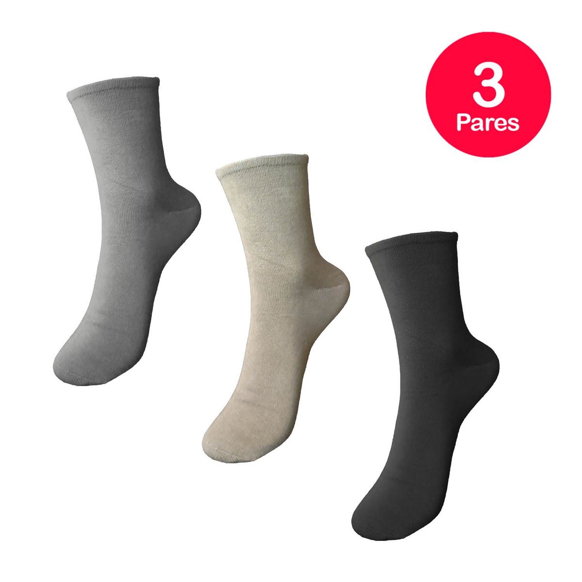 MIKE'S - Calcetín Largo Americano Bamboo Diabético Mike`s Pack 3 MIKE'S