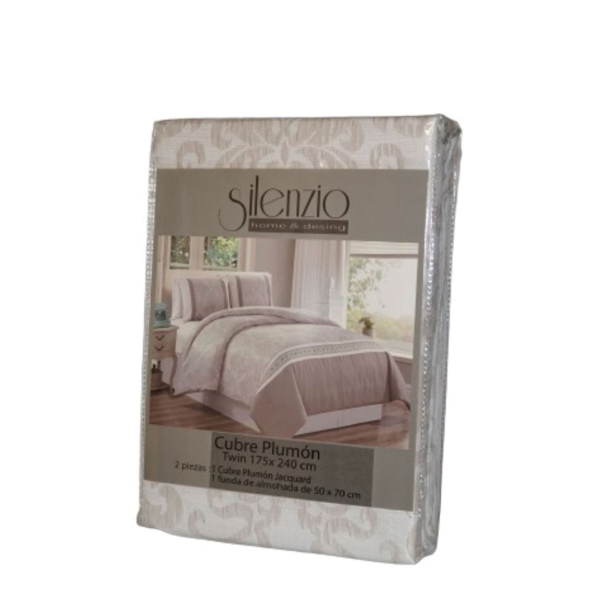 SILENZIO - Funda de Plumón Diseño Jacquard 1 1/2 Plaza