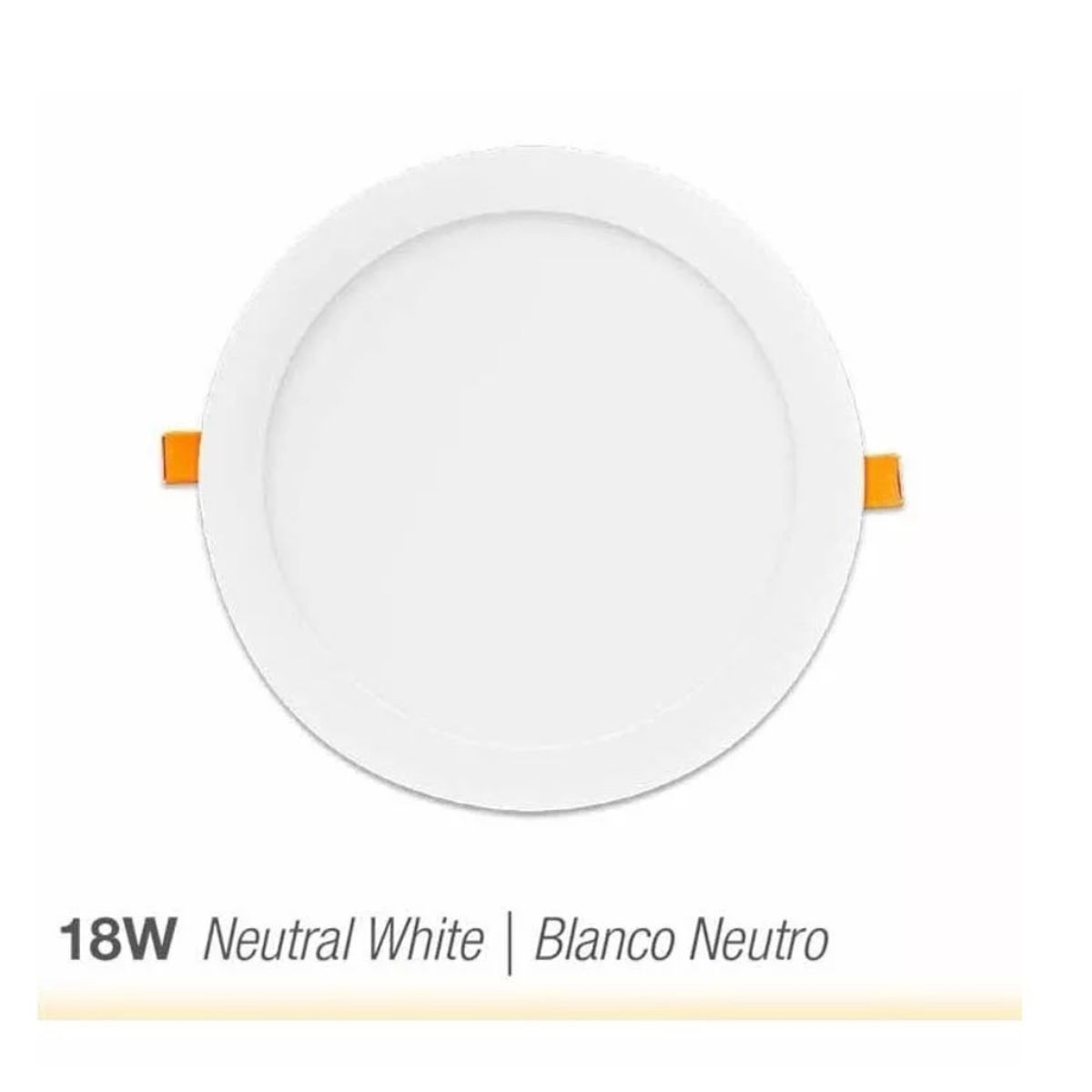 GENERICO - Panel Led Foco Empotrado Redondo 18w PACKX2