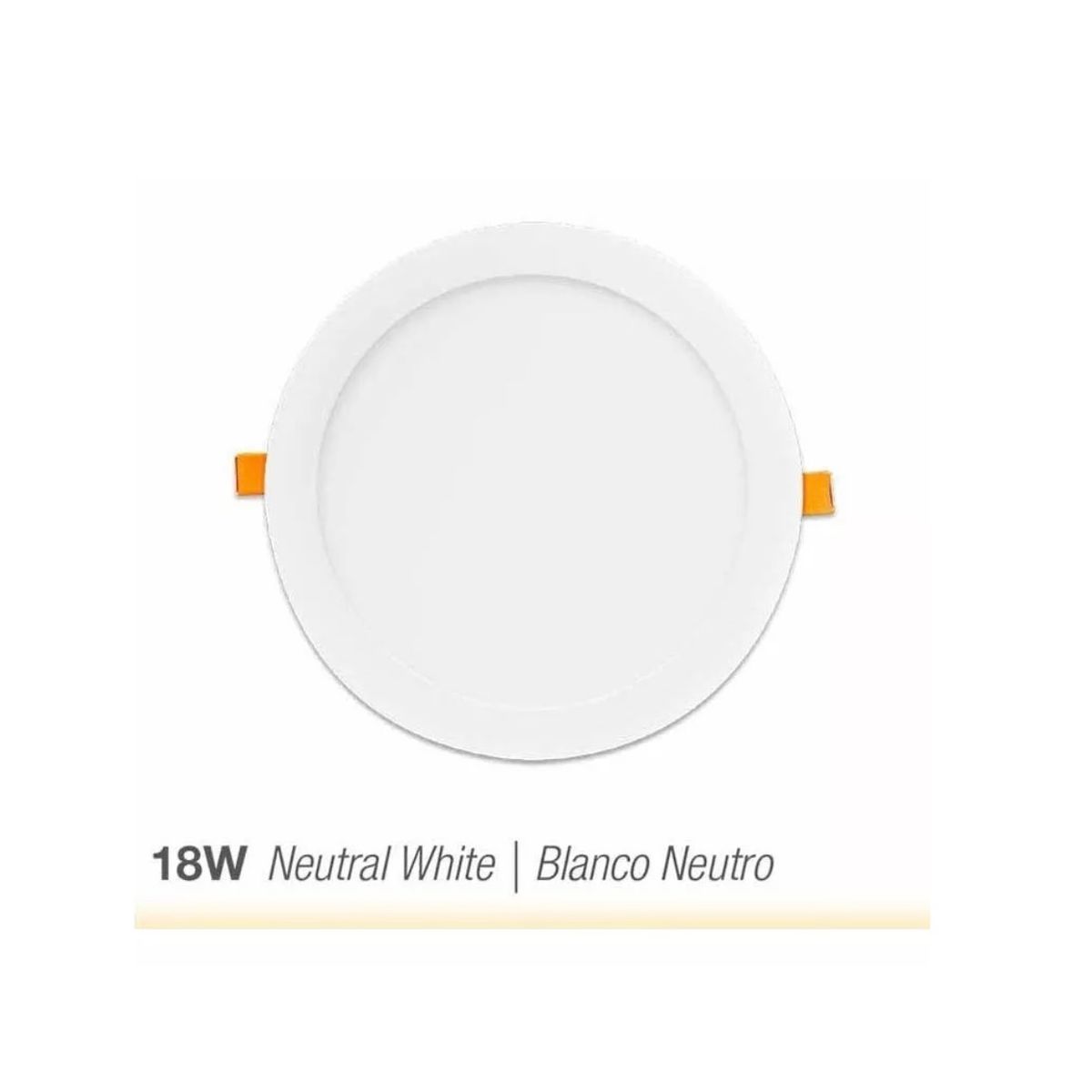 GENERICO - Panel Led Foco Empotrado Redondo 18w PACKX2